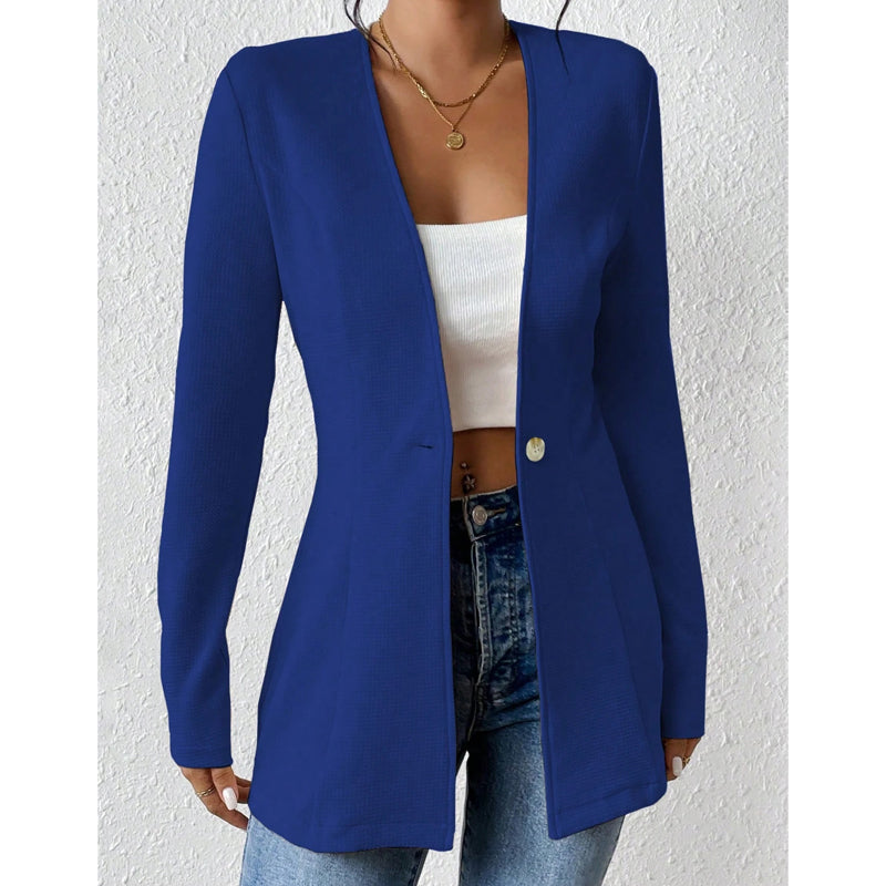 🧥Seasonal Style - Tailored Blazer with One-Button Closure – Breathable Comfort &amp; Crisp Lines for Every Occasion