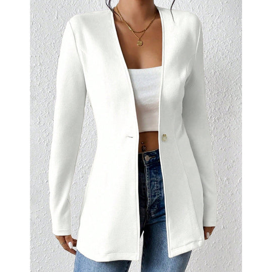 🧥Seasonal Style - Tailored Blazer with One-Button Closure – Breathable Comfort &amp; Crisp Lines for Every Occasion