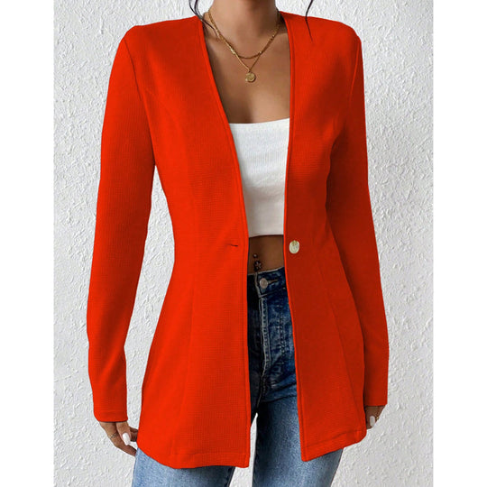 🧥Seasonal Style - Tailored Blazer with One-Button Closure – Breathable Comfort &amp; Crisp Lines for Every Occasion