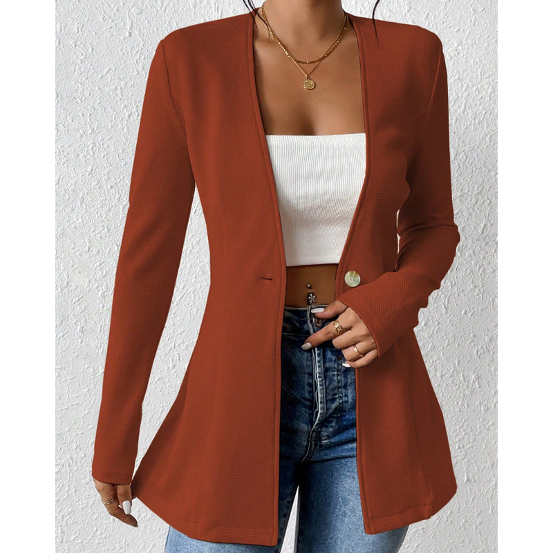 🧥Seasonal Style - Tailored Blazer with One-Button Closure – Breathable Comfort &amp; Crisp Lines for Every Occasion