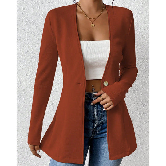 🧥Seasonal Style - Tailored Blazer with One-Button Closure – Breathable Comfort &amp; Crisp Lines for Every Occasion