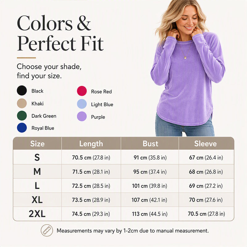 👚Seasonal Style - Relaxed Cotton Crew Top – Breezy Comfort &amp; Easy Pairing with Jeans or Leggings