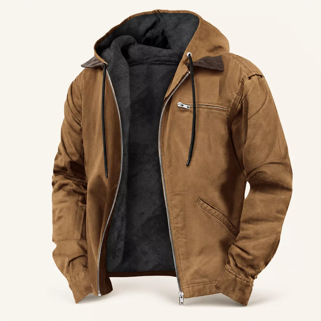 ⏳LAST DAY SALE 60% OFF !!📢Men’s Plush-Lined Hooded Work Jacket