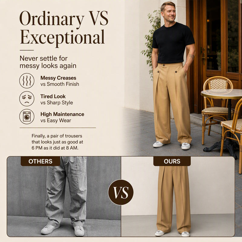 Men's Straight Leg Wrinkle Resistant Pants