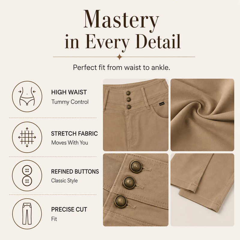 ✨ Women’s Stretch High-Waist Skinny Pants – Flattering Fit &amp; Everyday Comfort