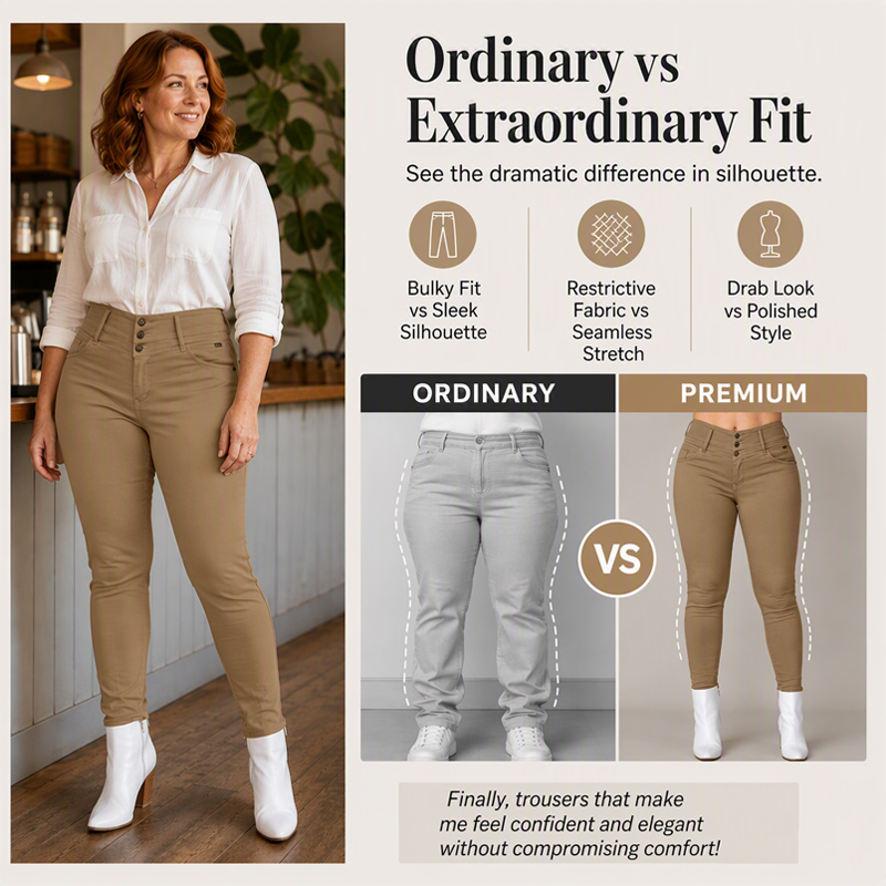 ✨ Women’s Stretch High-Waist Skinny Pants – Flattering Fit &amp; Everyday Comfort