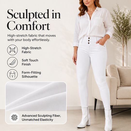 ✨ Women’s Stretch High-Waist Skinny Pants – Flattering Fit &amp; Everyday Comfort