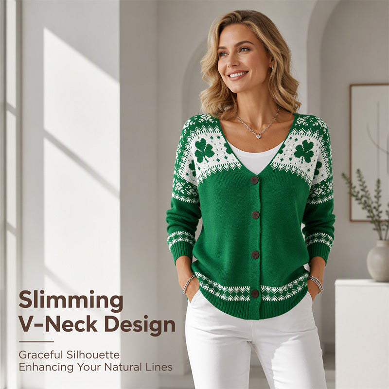 ⌛Limited-Time Offer-Women's V Neck Button Knit Cardigan