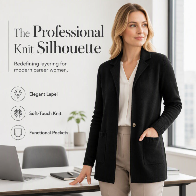 🏆Bestseller 🧥 Knit Lapel Cardigan – Timeless Silhouette &amp; Effortless Elegance for Every Look