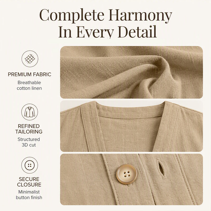 Bestseller🏆🧥 Breathable V-Neck Cardigan – Timeless Silhouette &amp; All-Day Comfort for Every Look