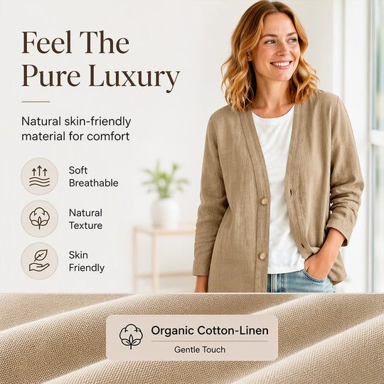 Bestseller🏆🧥 Breathable V-Neck Cardigan – Timeless Silhouette &amp; All-Day Comfort for Every Look