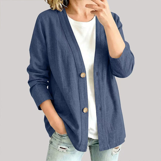 Bestseller🏆🧥 Breathable V-Neck Cardigan – Timeless Silhouette &amp; All-Day Comfort for Every Look