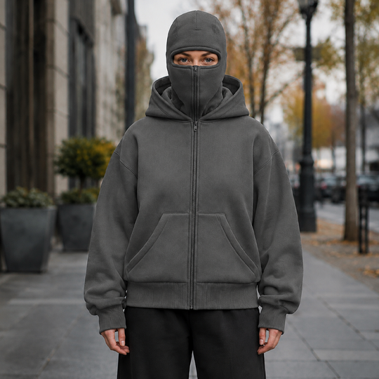 ⌛Limited-Time Offer-Unisex Balaclava Zip-Up Hooded Jacket