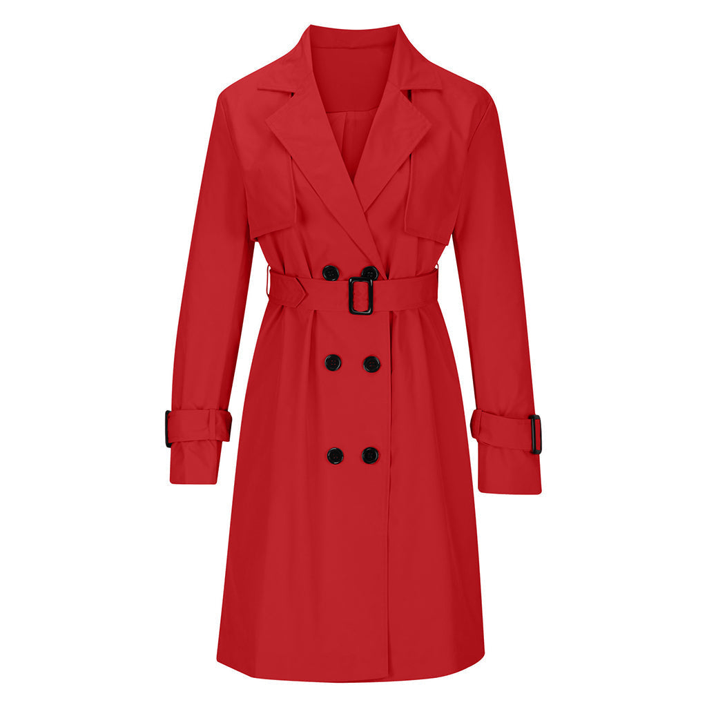 🍂 Women’s Double-Breasted Trench Coat – Timeless Elegance &amp; Effortless Autumn Style