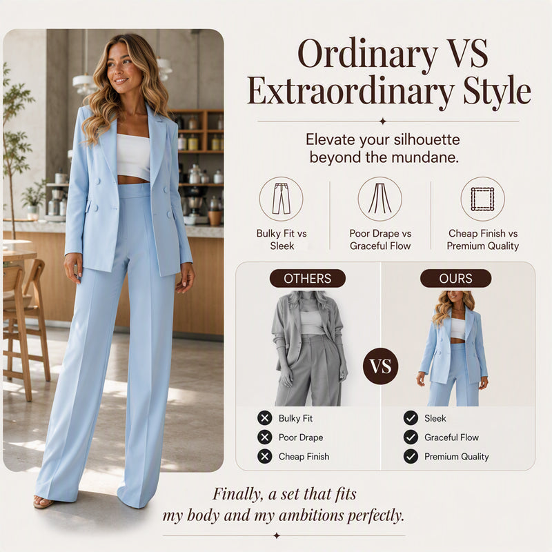 ✨ Women’s Elegant Blazer &amp; Trousers Set – Polished Style &amp; Effortless Sophistication