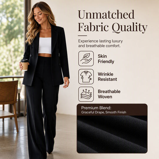 ✨ Women’s Elegant Blazer &amp; Trousers Set – Polished Style &amp; Effortless Sophistication