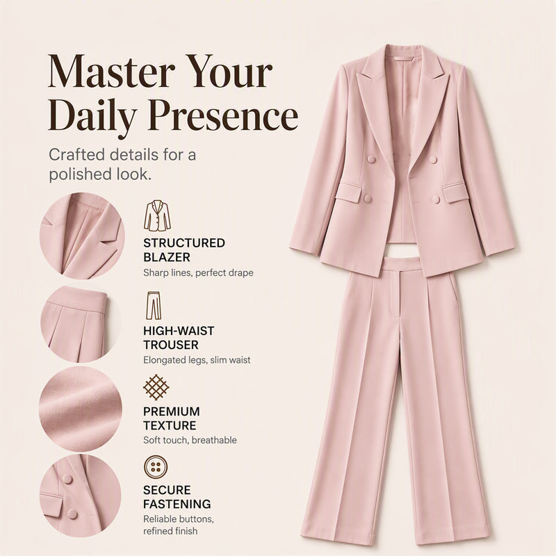 ✨ Women’s Elegant Blazer &amp; Trousers Set – Polished Style &amp; Effortless Sophistication