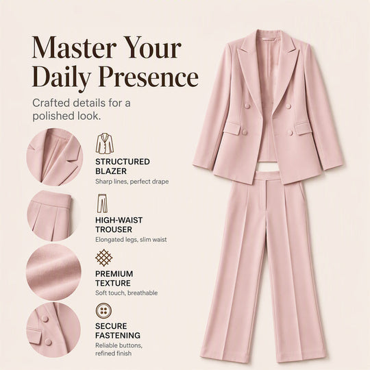 ✨ Women’s Elegant Blazer &amp; Trousers Set – Polished Style &amp; Effortless Sophistication