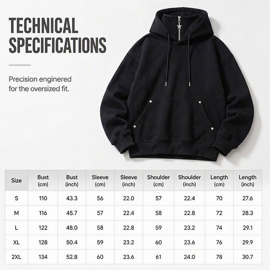 🍂 Men’s High-Collar Loose-Fit Hoodie – Cosy Comfort &amp; Effortless Autumn Style