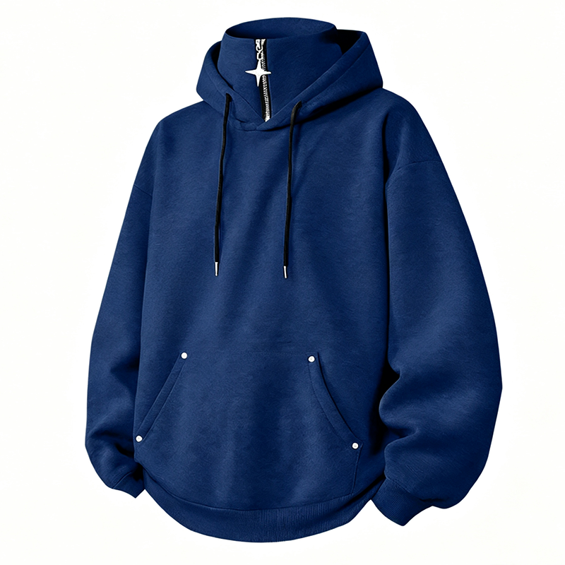 🍂 Men’s High-Collar Loose-Fit Hoodie – Cosy Comfort &amp; Effortless Autumn Style
