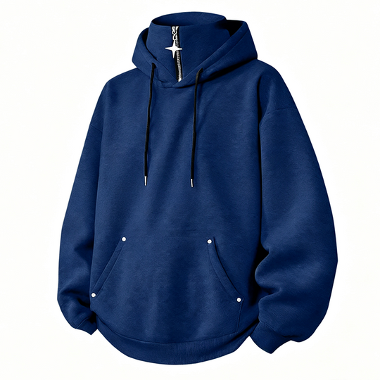 🍂 Men’s High-Collar Loose-Fit Hoodie – Cosy Comfort &amp; Effortless Autumn Style
