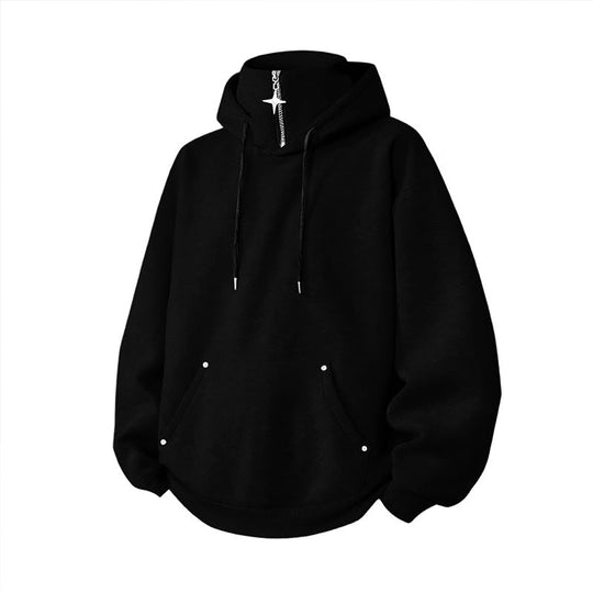 🍂 Men’s High-Collar Loose-Fit Hoodie – Cosy Comfort &amp; Effortless Autumn Style
