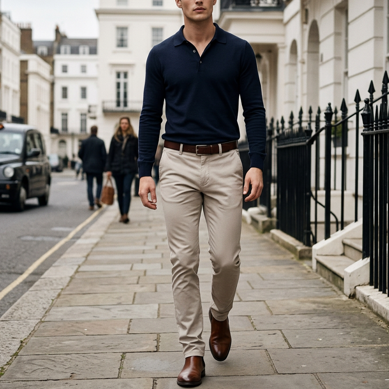✨ Men’s Modern Slim-Stretch Trousers – Sleek Fit &amp; All-Day Comfort