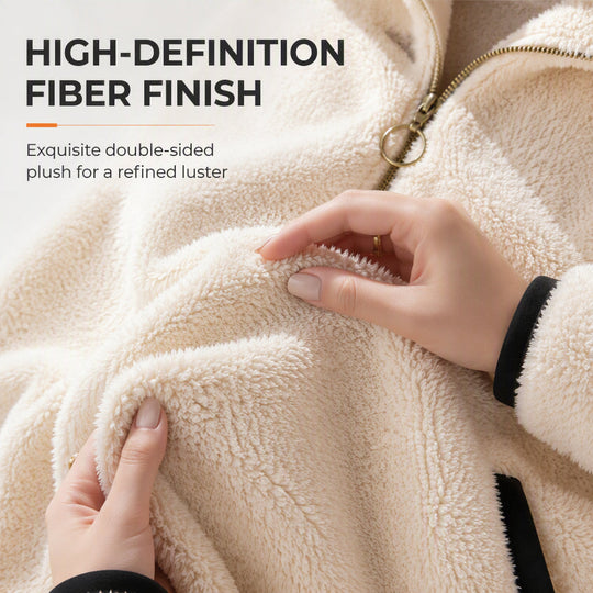 Trending Now⭐🧥 Soft Plush Zip-Up Cardigan – Cozy Full-Zip Layer for Effortless Cool-Weather Style