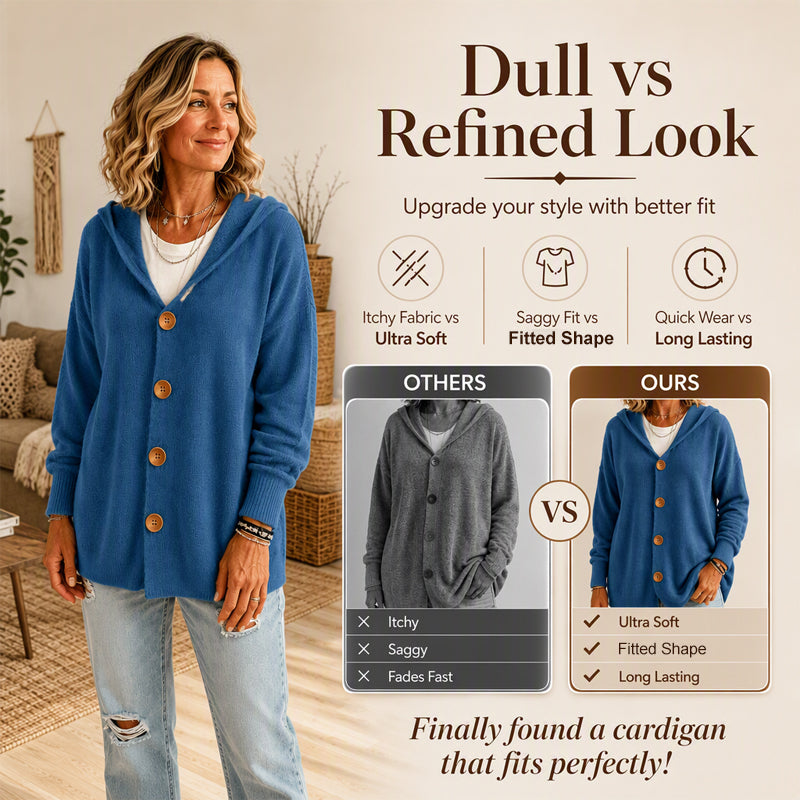 🧶Women's Casual Hooded Sweater Cardigan – Relaxed, Comfortable & Effortlessly Stylish