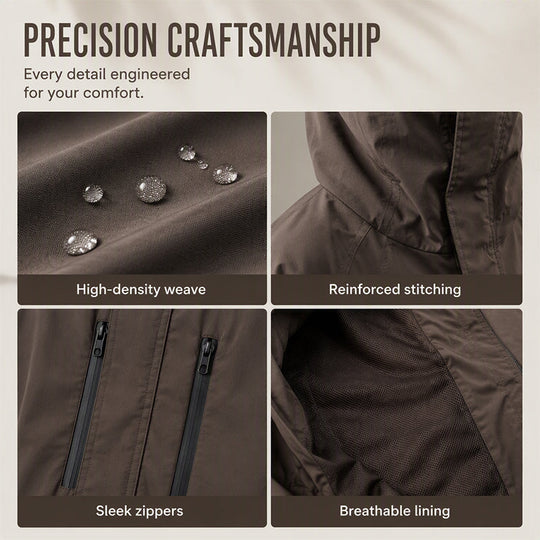 Windproof Hooded Cargo Jacket Waterproof Outdoor Streetwear Coat