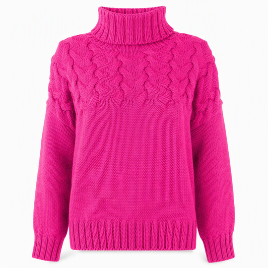 🧶 Cozy Cable-Knit Style | Turtleneck Pullover Sweater