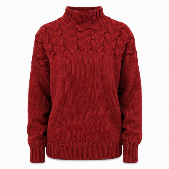 🧶 Cozy Cable-Knit Style | Turtleneck Pullover Sweater
