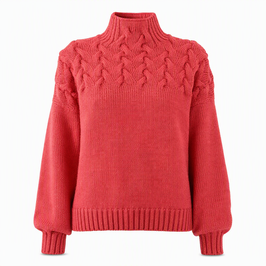 🧶 Cozy Cable-Knit Style | Turtleneck Pullover Sweater