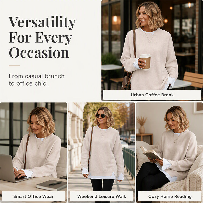Women’s Mock Two Piece Knit Sweater