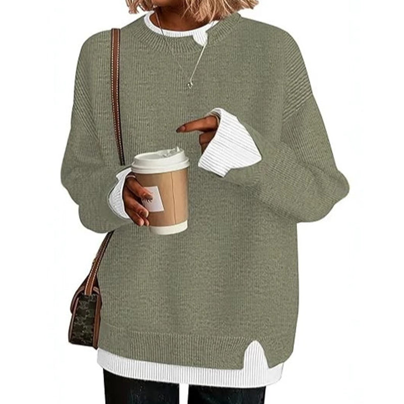 Women’s Mock Two Piece Knit Sweater