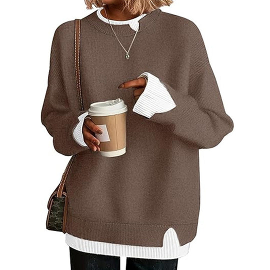 Women’s Mock Two Piece Knit Sweater
