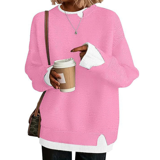 Women’s Mock Two Piece Knit Sweater