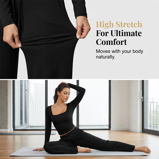 💫 Flattering Square Neck, Effortless Two-Piece Style | Women&