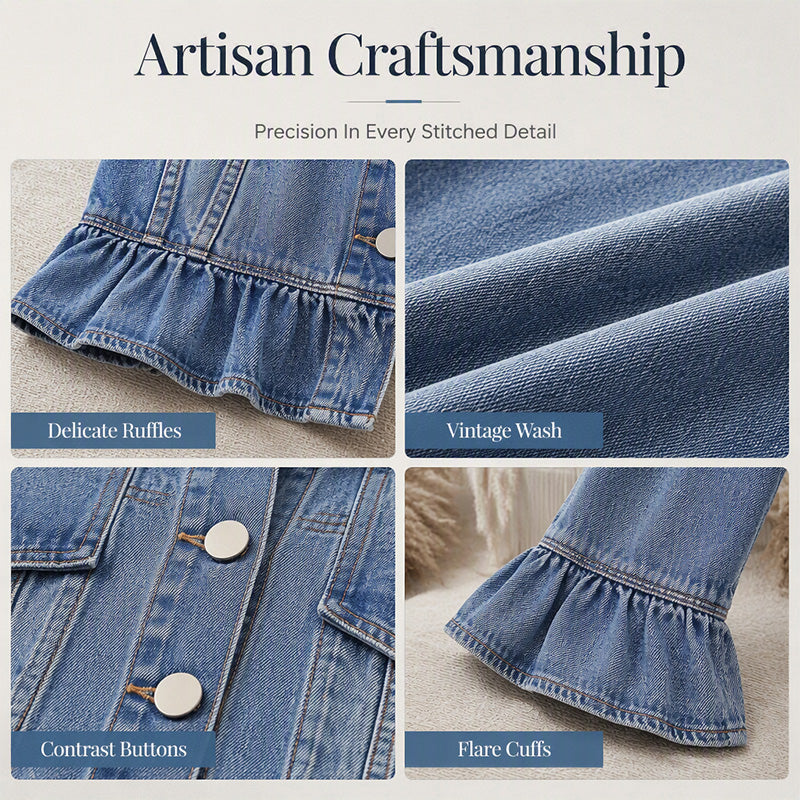 💙 Ruffled Denim, Waist-Flattering Shape | Women&