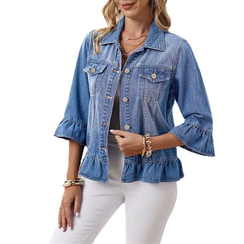 💙 Ruffled Denim, Waist-Flattering Shape | Women&
