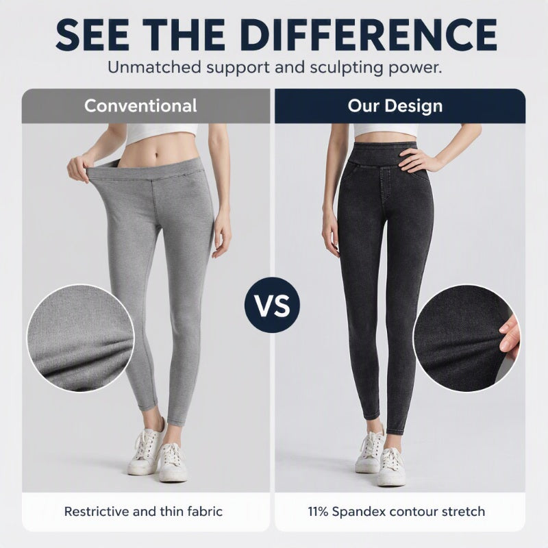 ✨👖 High Waist Denim Leggings That Shape &amp; Flatter Your Figure