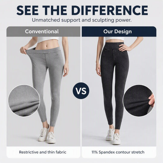 ✨👖 High Waist Denim Leggings That Shape &amp; Flatter Your Figure