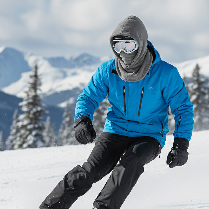 🔥 ❄️ Warm Balaclava with Adjustable Drawstring – Face and Neck Protection