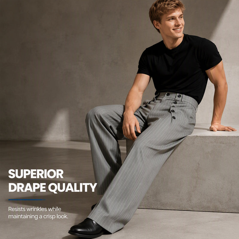 💼 Tailored Waist, Effortless Drape | Men&