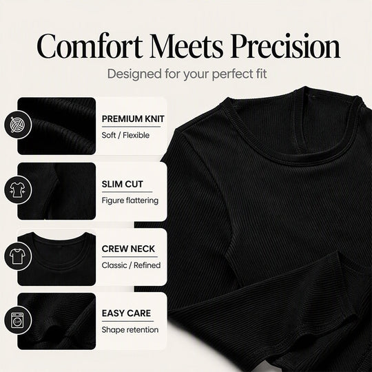 🧶 Ribbed Texture, Easy Everyday Fit | Women&