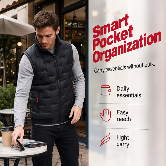🦺 Warm Core, Hands-Free Storage | Men&