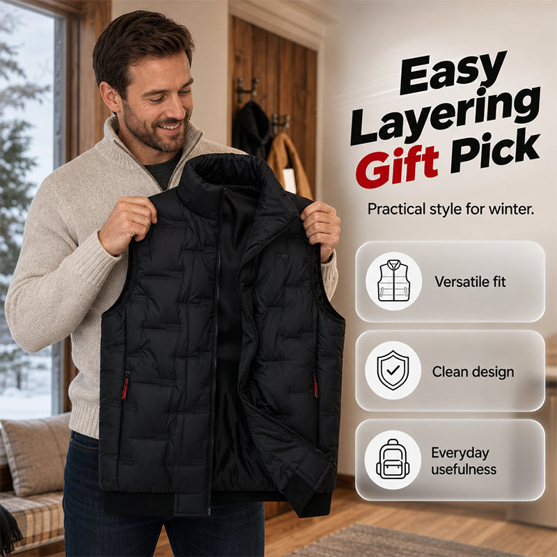 🦺 Warm Core, Hands-Free Storage | Men&