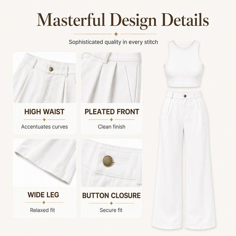 Women's High-Waist Straight-Leg Dress Pants
