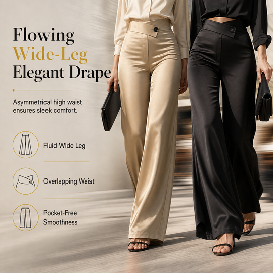 ✨ Asymmetrical Waist, Elegant Drape | Women&