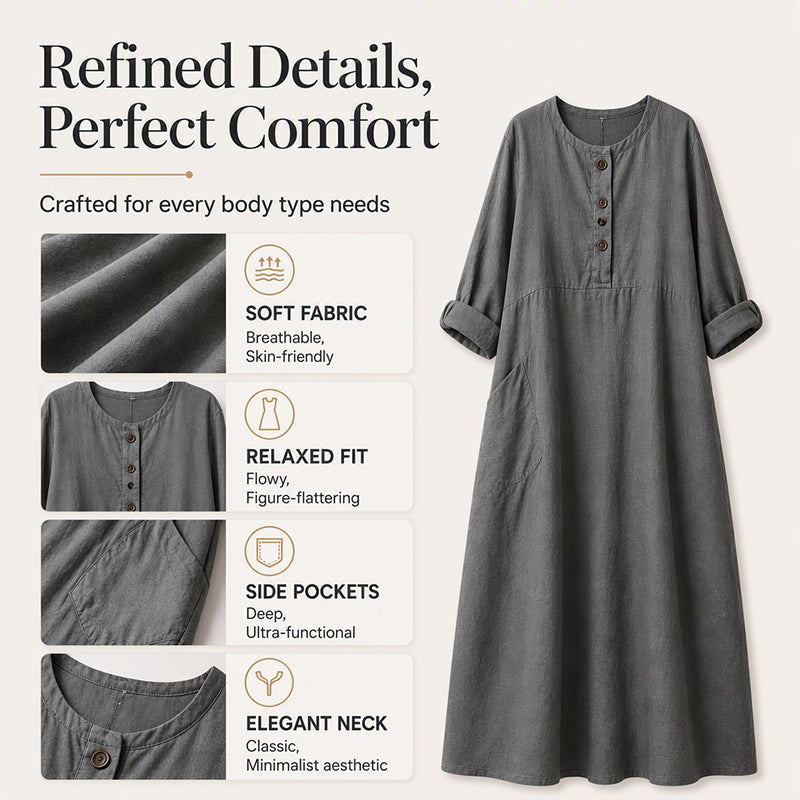 👗 Easy Style, Pockets Included | Women's Relaxed Maxi Dress